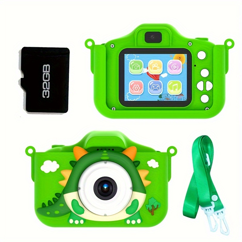  Rikum cámara infantil con tarjeta SD de 32 GB, 1080p HD, 12 MP,  pantalla IPS de 2 pulgadas, enfoque automático, cámara de video digital  para niños, minicámara para niños de 3