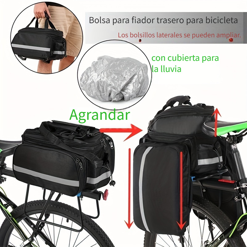 Bolsa para sillín de bicicleta Bolsa para sillín de ciclismo impermeable  Bolsa para bicicleta 1,5L Bolsa para sillín de bicicleta debajo del asiento  (negro)