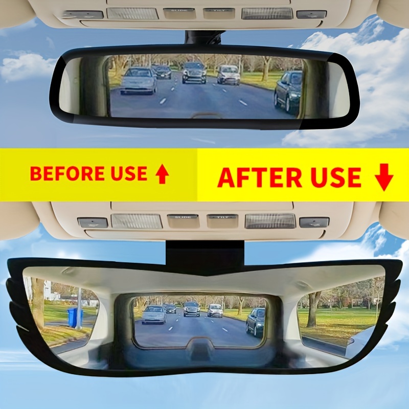 Espejo retrovisor para automóvil con ventosa, antirreflejos, gran angular  HD, espejo retrovisor interior automático, 360 grados ajustable, reduce los