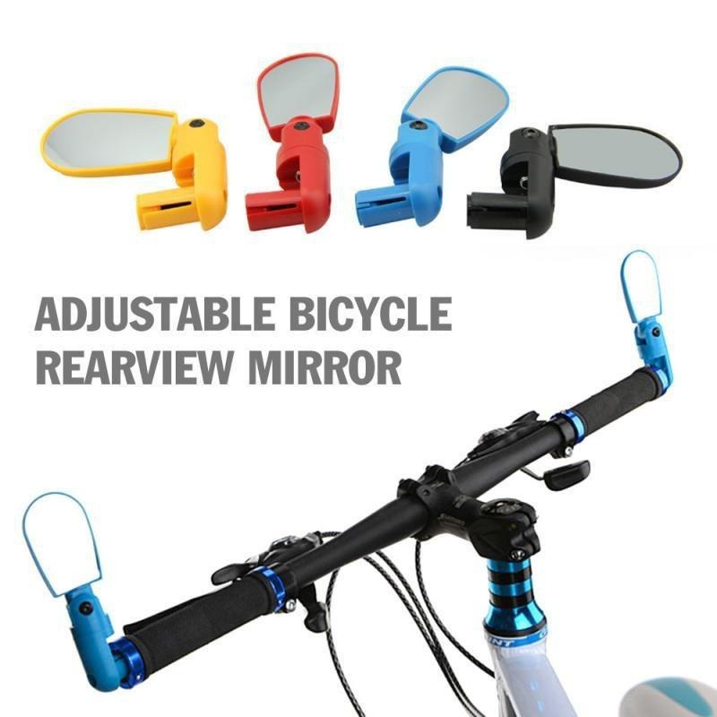 Espejo de bicicleta, espejos retrovisores para manillar de bicicleta, gran  angular, acrílico, convexo, seguridad, ajustable, giratorio, resistente a