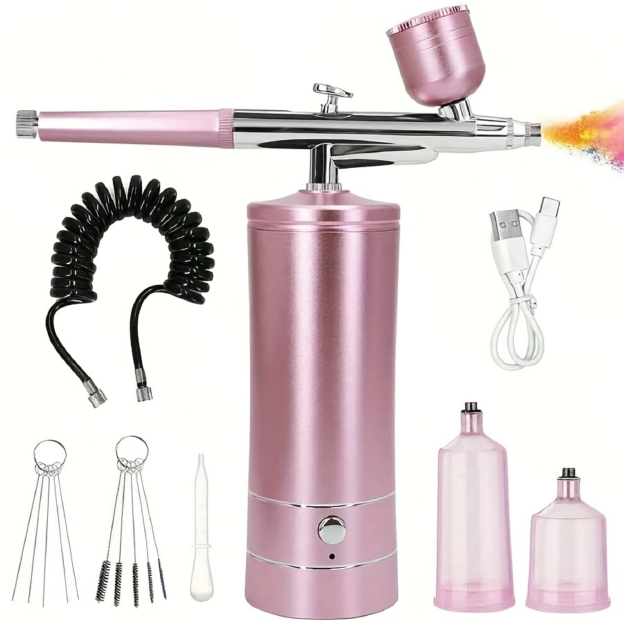 Mini Air-brush Kit With Air Compressor Paint Spray Gun, Oxygen