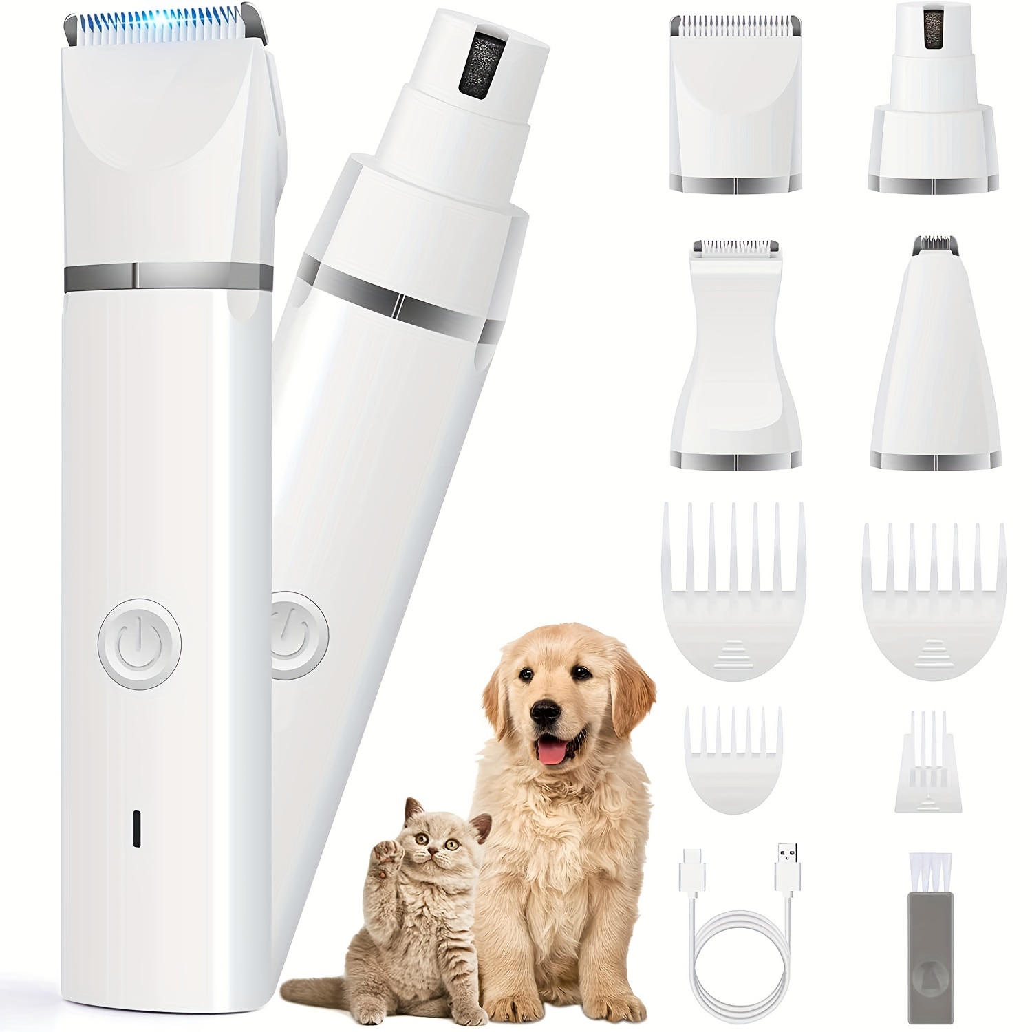 Tosatrice elettrica per cani tosatrice per cani tagliacapelli ricaricabile  USB taglio di capelli gatto tagliacapelli Kit per toelettatura - AliExpress