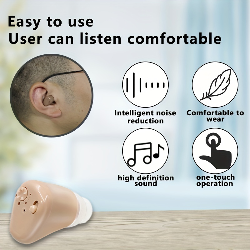 Amplificador auditivo inalámbrico CN430, amplificador auditivo portátil  recargable de 500 a 4000MHz, ayuda para pacientes con pérdida auditiva  NikouMX