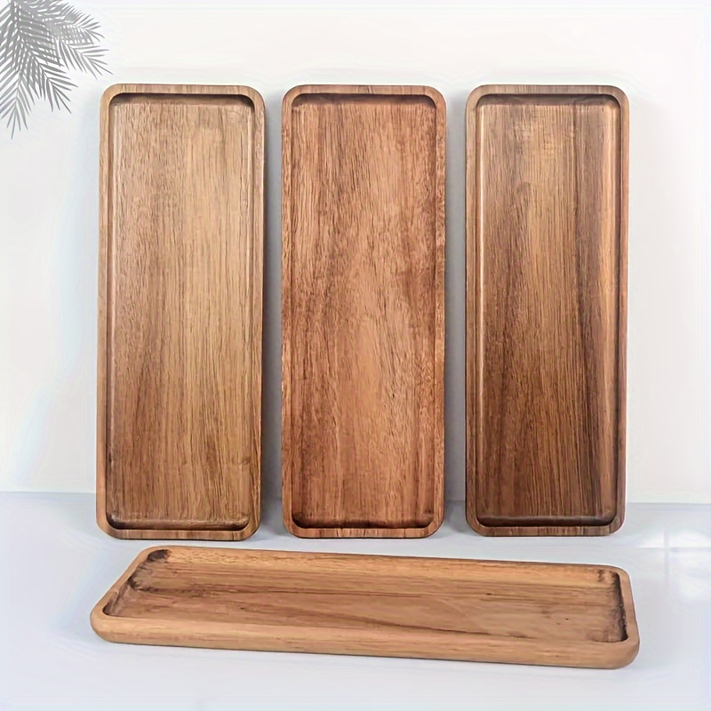 Porta tartas rectangular imitación madera tapa acrílica 39 cm