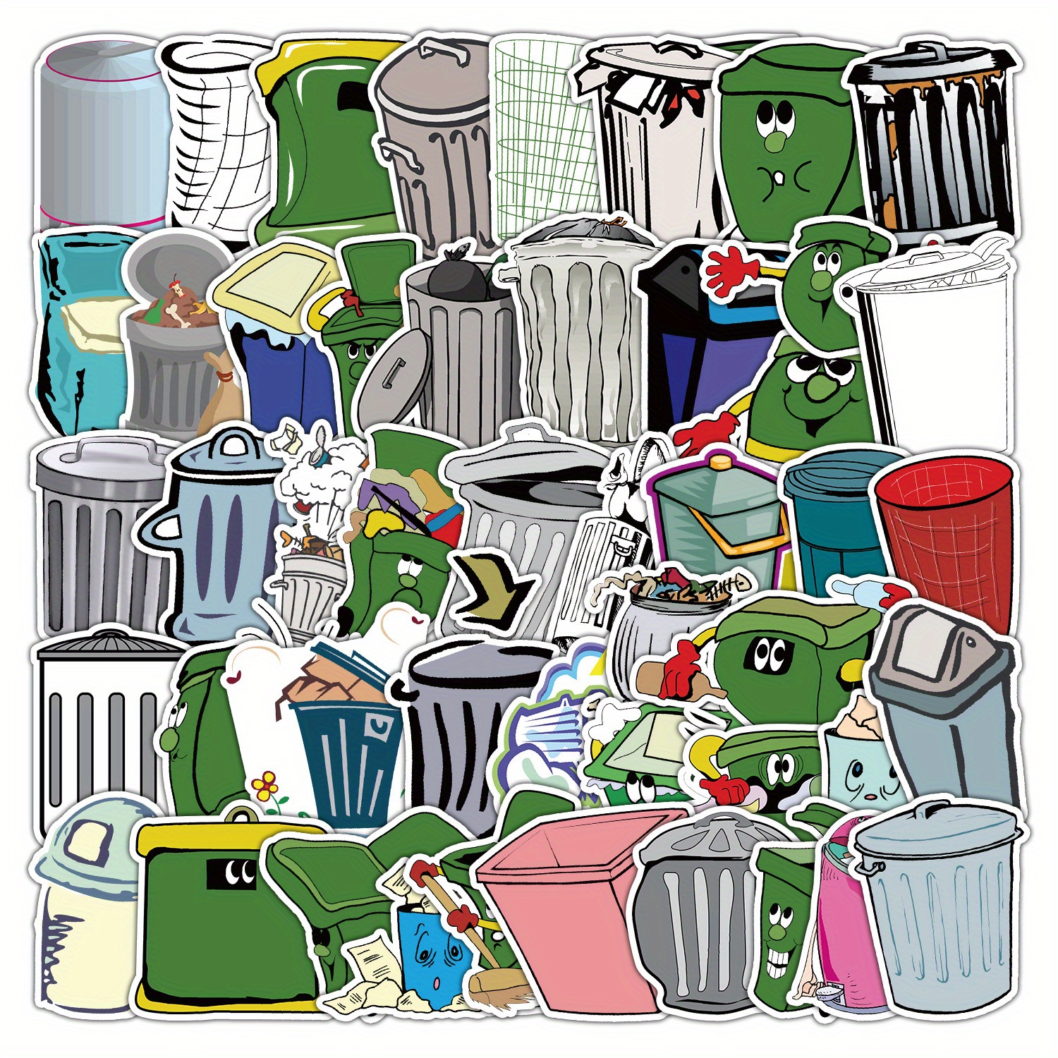 Aufkleber Mülleimer benutzen Abfall Müll Eimer nutzen (Material und Größe:  Aufkleber 20x30cm) Detailansicht 
