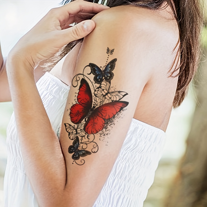 Tatuaggi Temporanei Set 40 Fogli Tatuaggi Finti Uomo Donna Impermeabili  Estate
