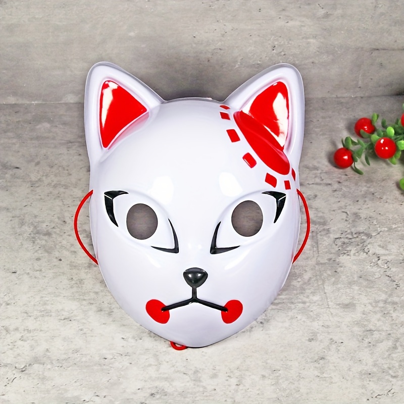 White Fox Mask Plush Headgear Realistic Latex Animal Mask - Temu