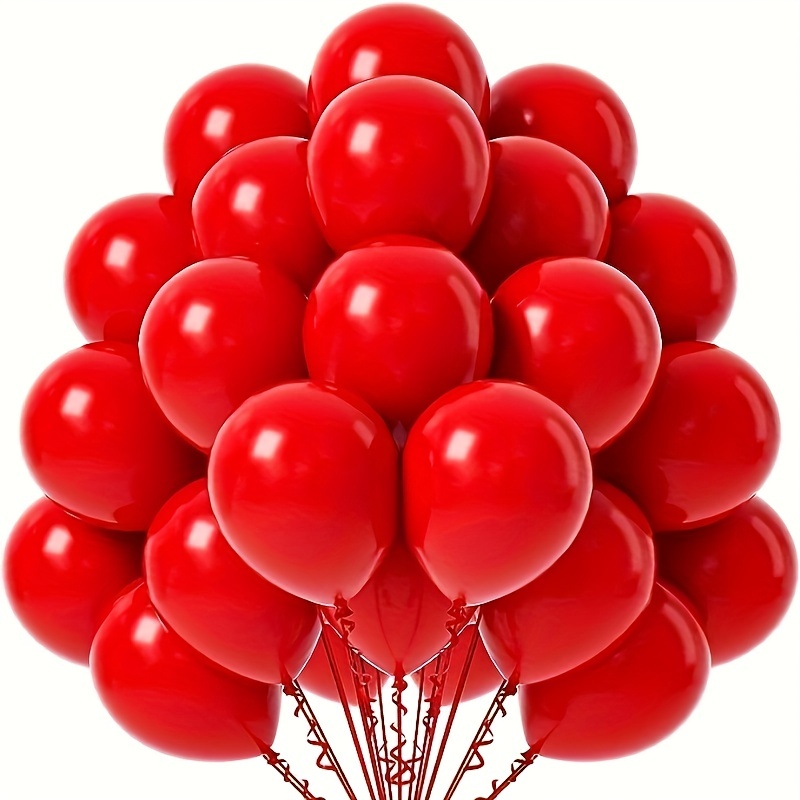 Globos metalicos -corazones rojos – set de 06 globos San Valentín GENERICO