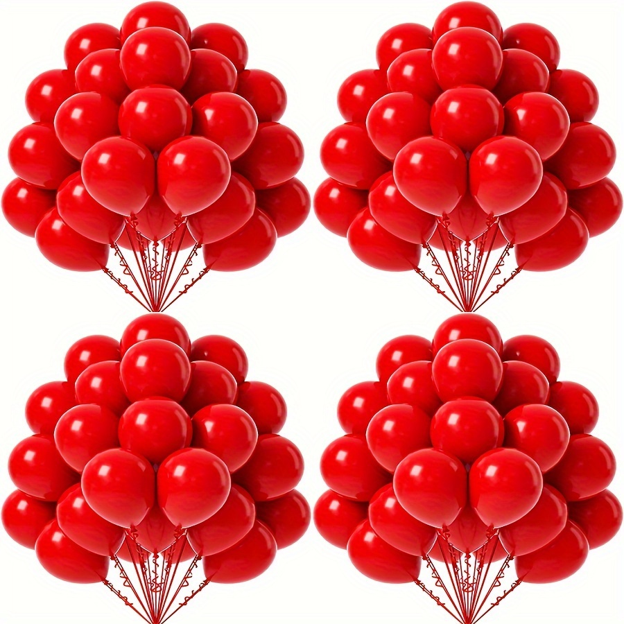 25 globos rojos de helio con forma de corazón, decoración romántica para el  día de San Valentín, com Rojo Verde Cocina, Decoración y Otros