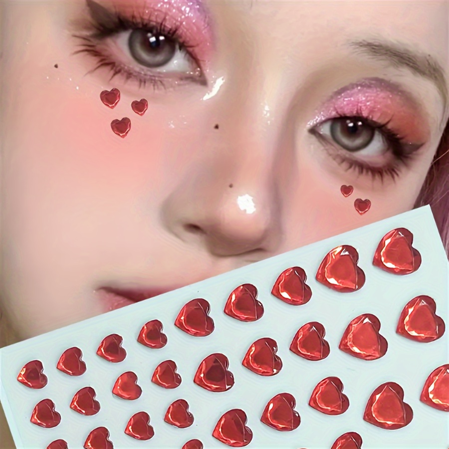 144 Piezas Pegatinas Cara Maquillaje Corazón Niña Rosa - Temu Chile