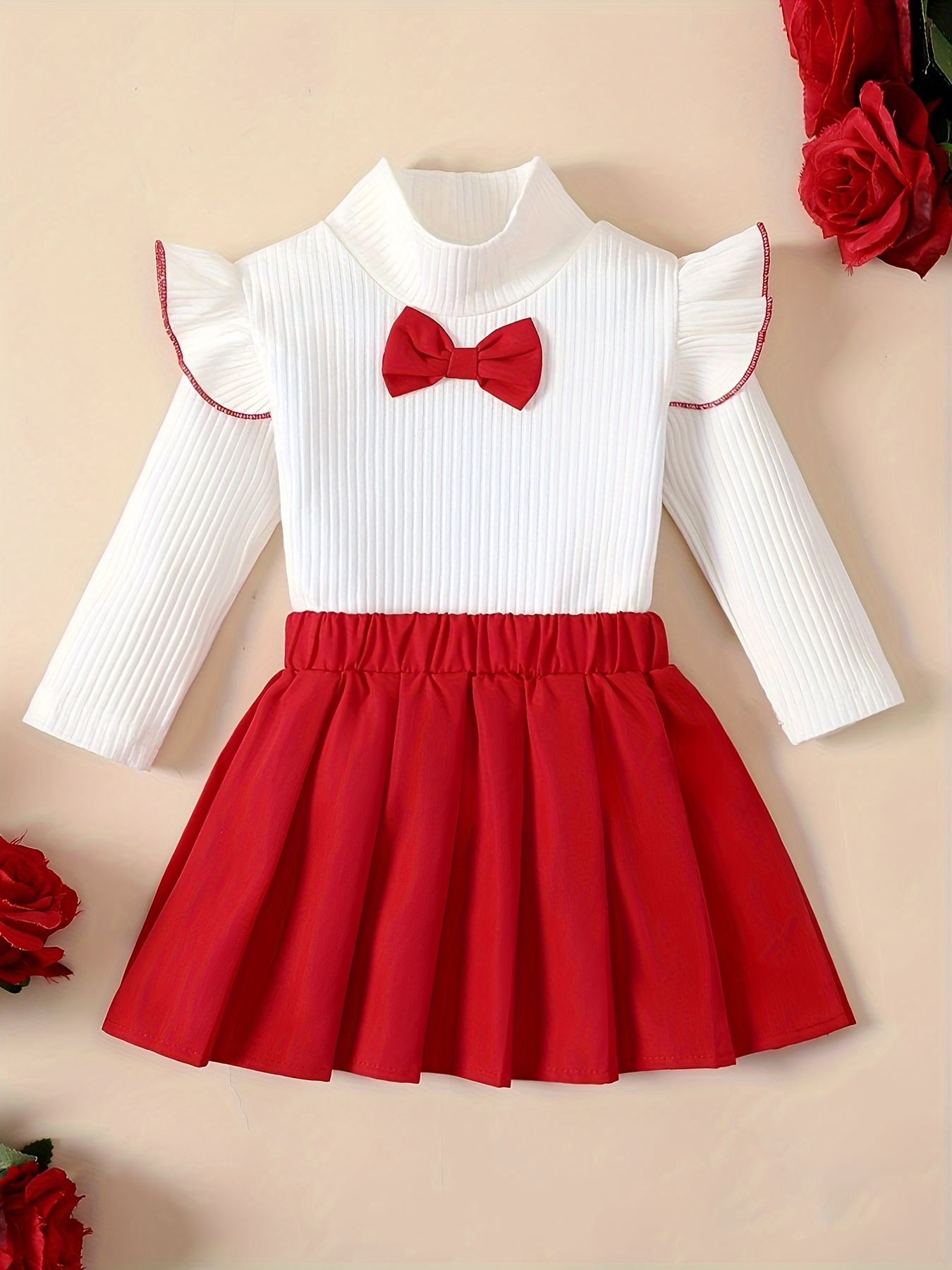 FL270 – Falda roja Bebé Con Escarcha – Ropa para Bebés y Niños