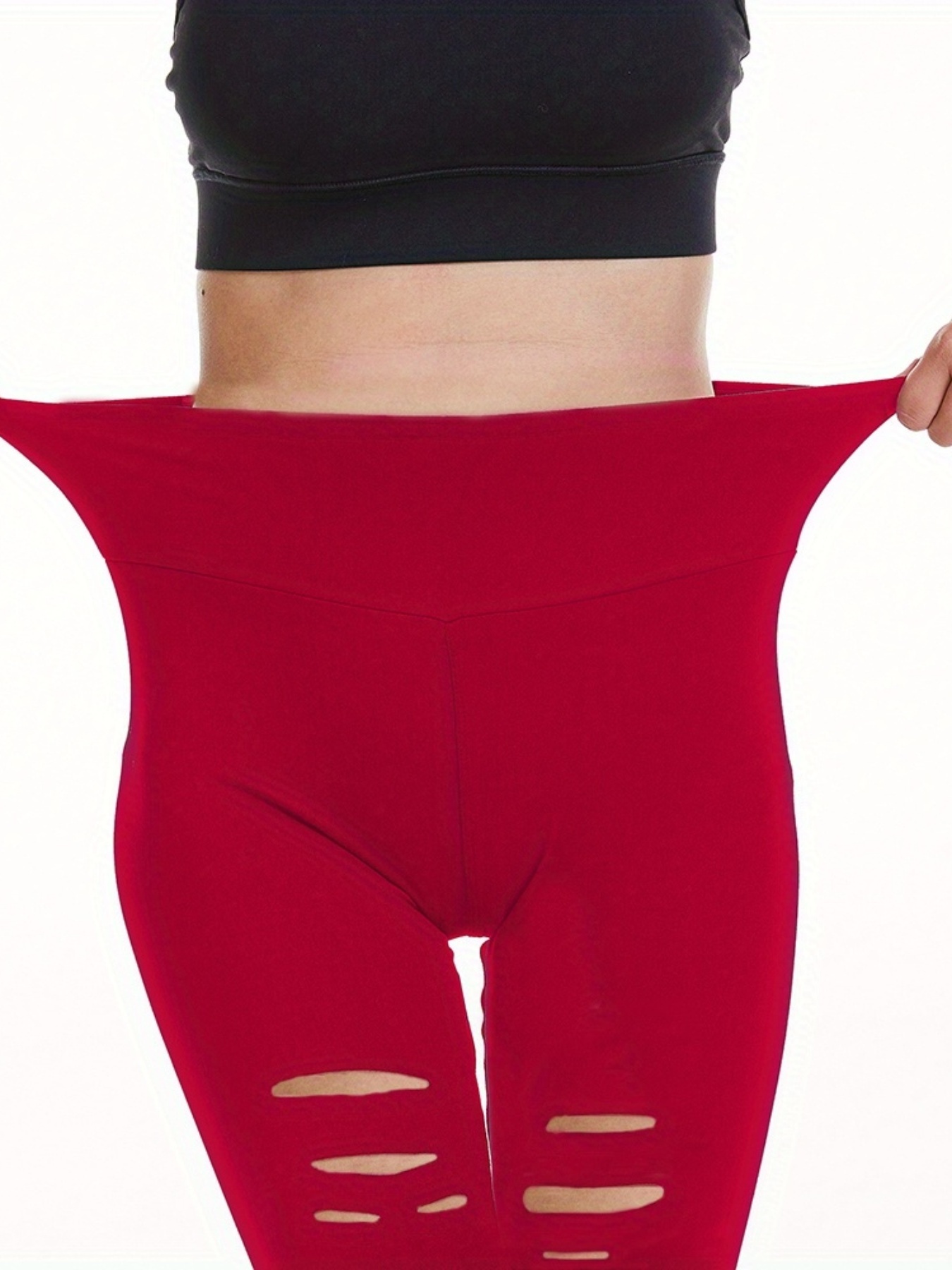 Red And Black Yoga Pants - Temu