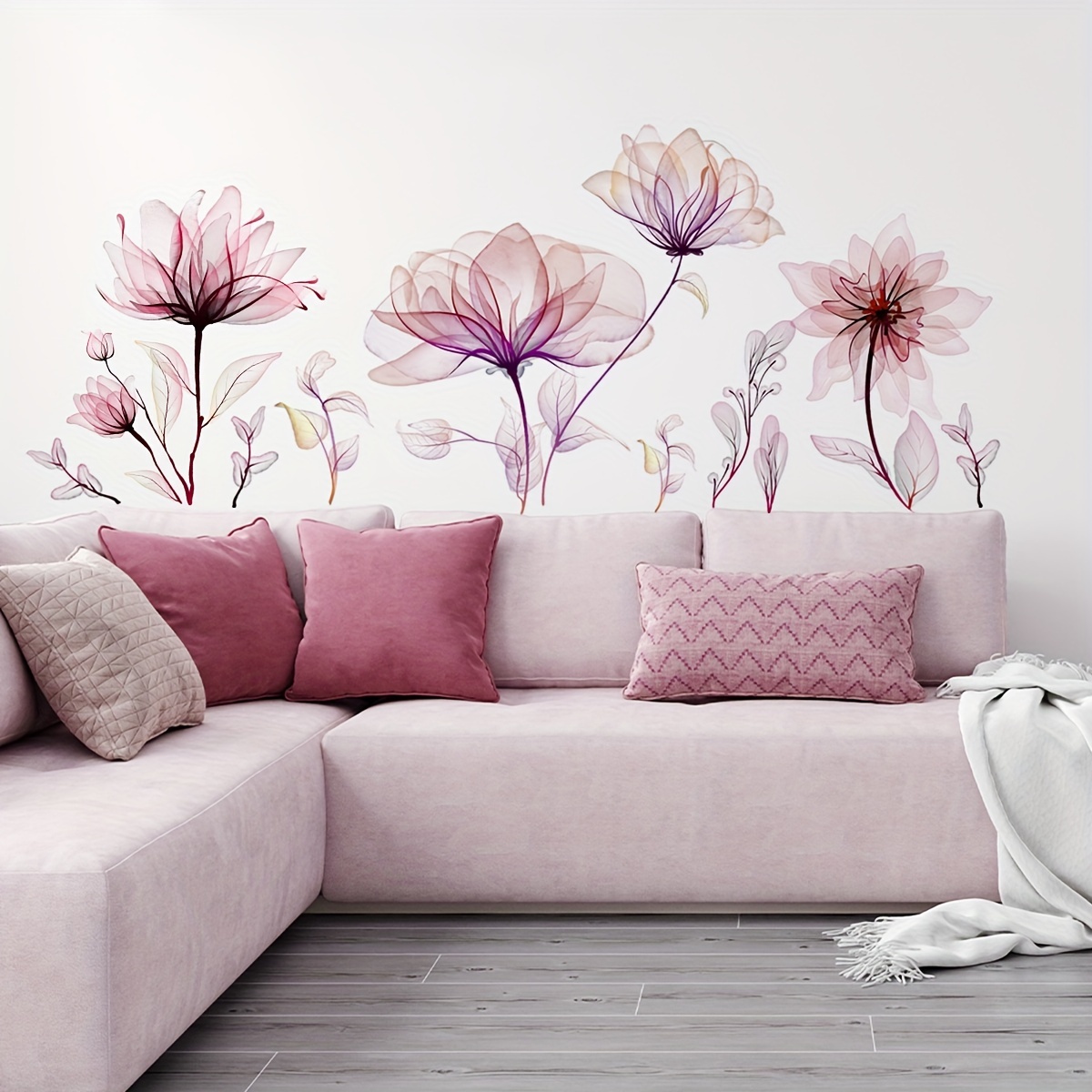 Flower Wall Decals Peel And Stick - Temu