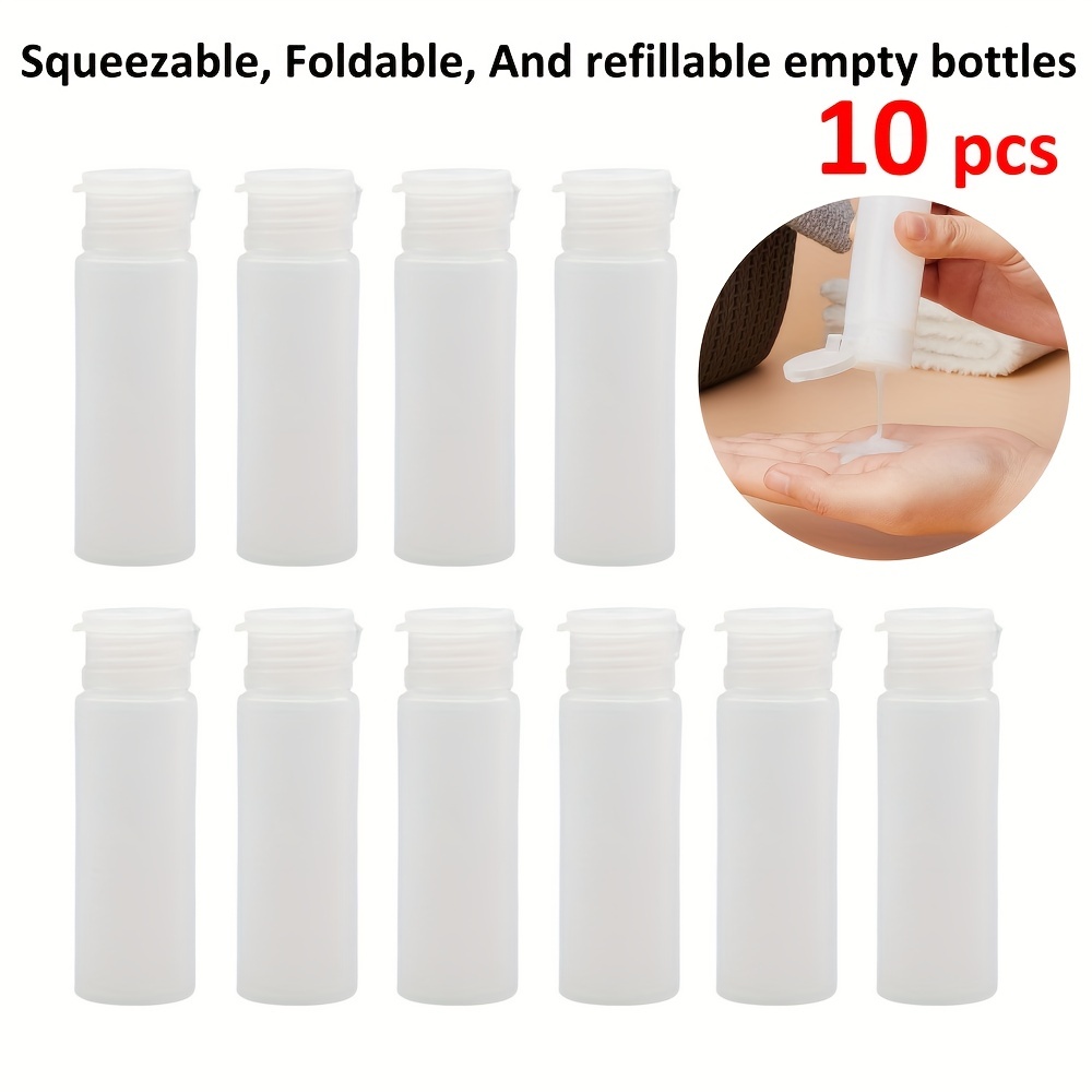 10pcs Of 500ml Plastic Jars With Lids And Inner Liners Refillable