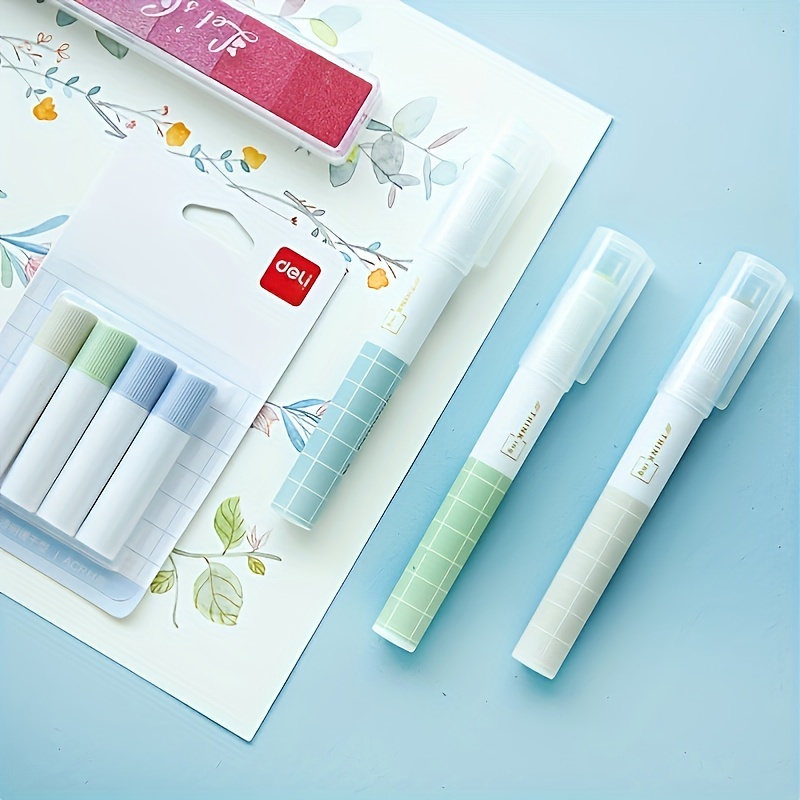 Nusign Fashion Pen Style Glue Stick Office School Gluesticks Blue Pink  Color Strong Adhesive Glue Stationery