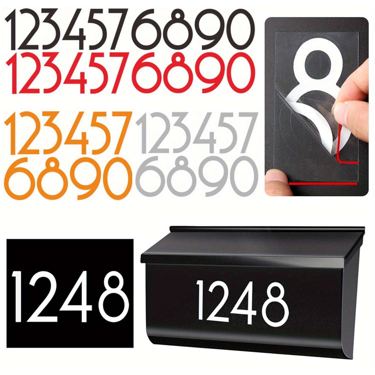 5 inch Big Letter Number Sticker Large Alphanumeric Stickers Family  Birthday Party Decoration Car Mailbox Wall Letter Stickers - AliExpress