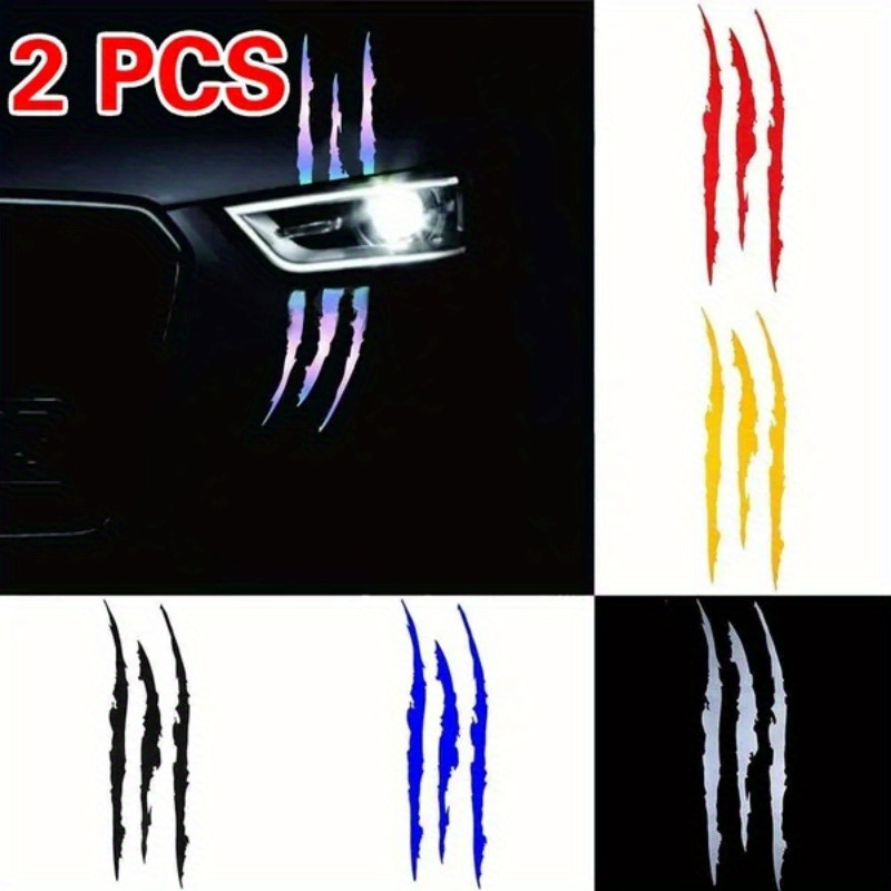 3pcs garra marcas calcomanía pegatina para coche faro capó de coche vinilo  pegatina / calcomanía para coches (negro) Pegatinas para coche para BMW E46