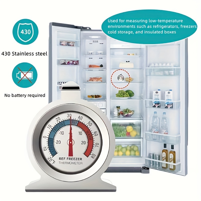 White Plastic Refrigerator Thermometer - Accurately Monitor Temperature And  Humidity In Your Freezer Or Cooler! - Temu