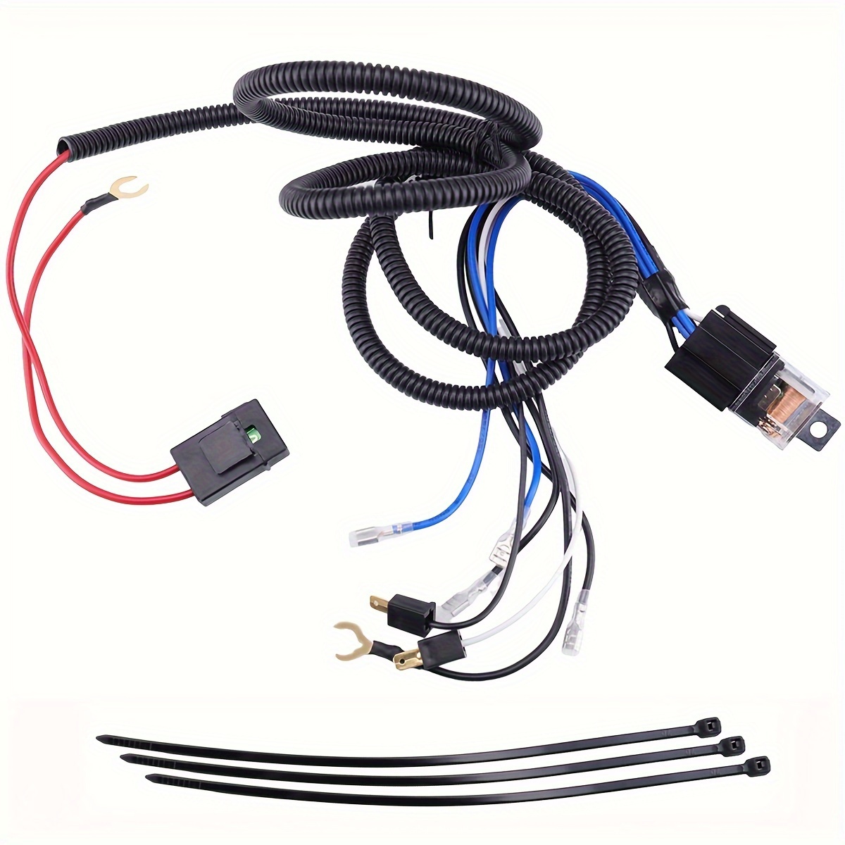 12V Electric Snail Horn Kit with Relay Harness & Button Car Horns