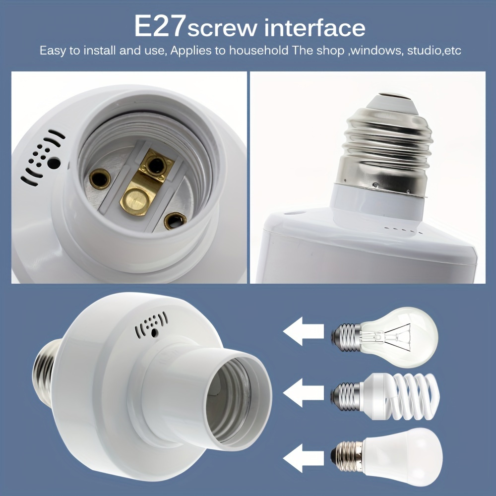 Bombillas de control remoto, interruptor de luz inalámbrico y kit de  receptor, interruptor de luz remoto E26 E27, bombillas remotas con enchufe  de