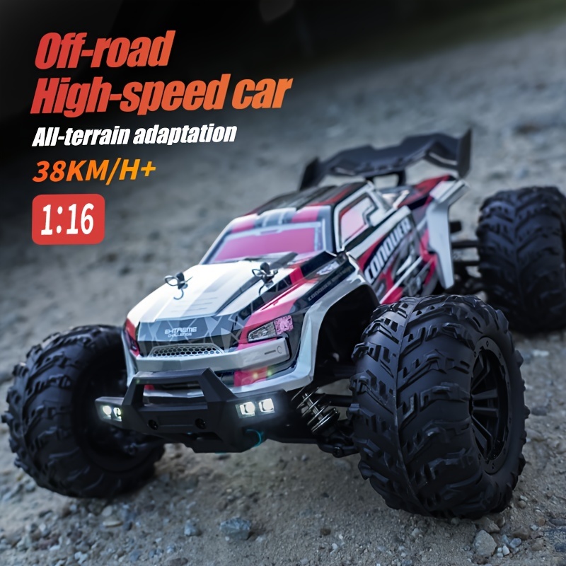 RC Voiture Adulte, Voiture Télécommandée Haute Vitesse, Voiture De Course  Pour Enthousiastes Adultes, 4WD 1:16 Échelle ATV Monster Truck, Niveau De  Loisir Pour Adultes, Cadeau D'Anniversaire, De Noël Et Du Nouvel An 