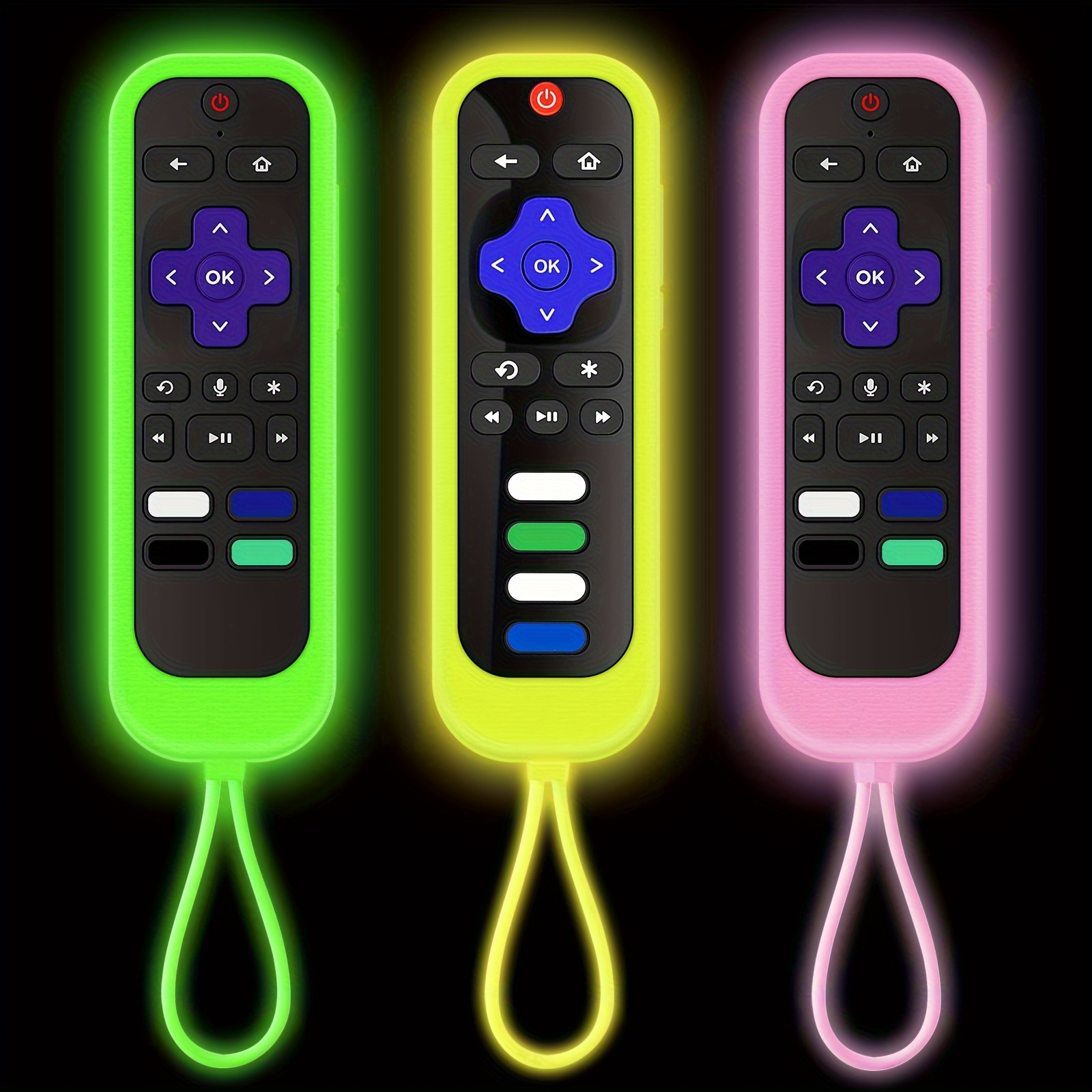 Funda de silicona para Fire TV Stick 2023 4K Max 2ª/Fir TV Omni  Series/FireTV 4-Series Remote, Toshiba/Insignia FirTV con cordón (verde  brillante)