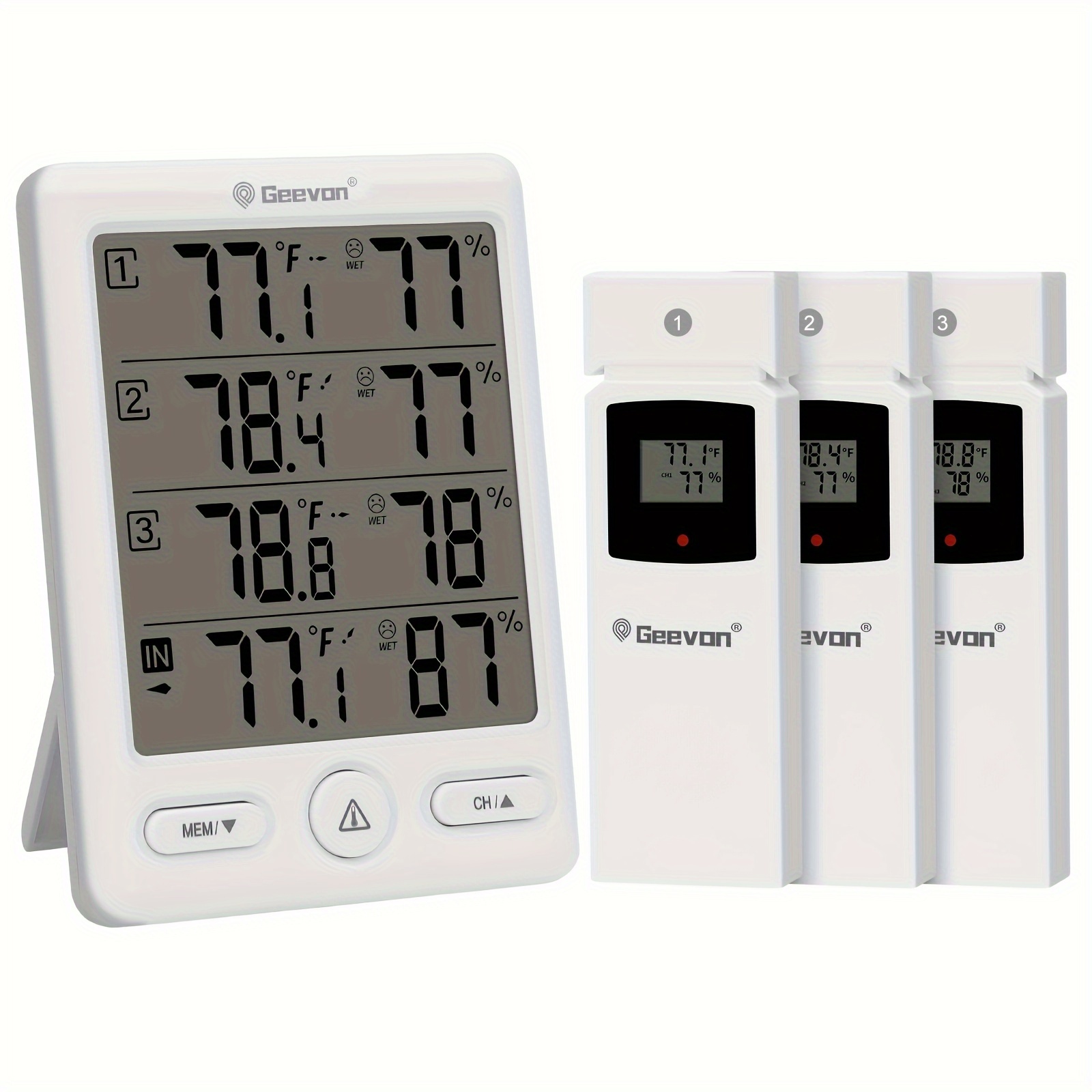 1set Wireless Freezer Thermometer 2 Remote Sensors Alarm Low Temperature  Refrigerator Thermometer Clock LCD Digital Display - AliExpress