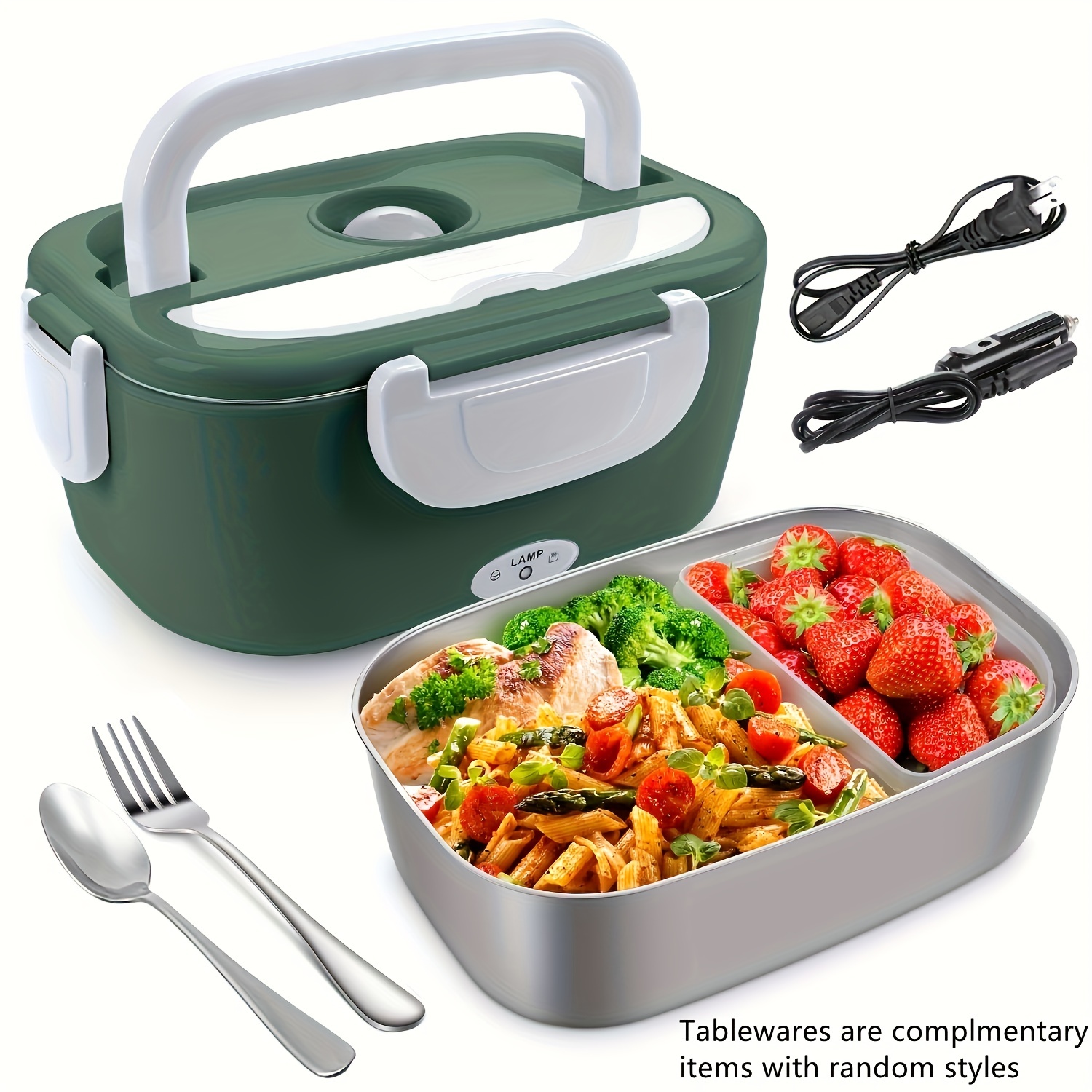 1pc US Plug 110V/12V 1.5L Electric Lunch Box Food Warmer Set, Portable Food  Heater For Travel, Car & Home, Leak Proof, Lunch Heating Microwave For  Truckers With Removable Stainless Steel Container, Spoon