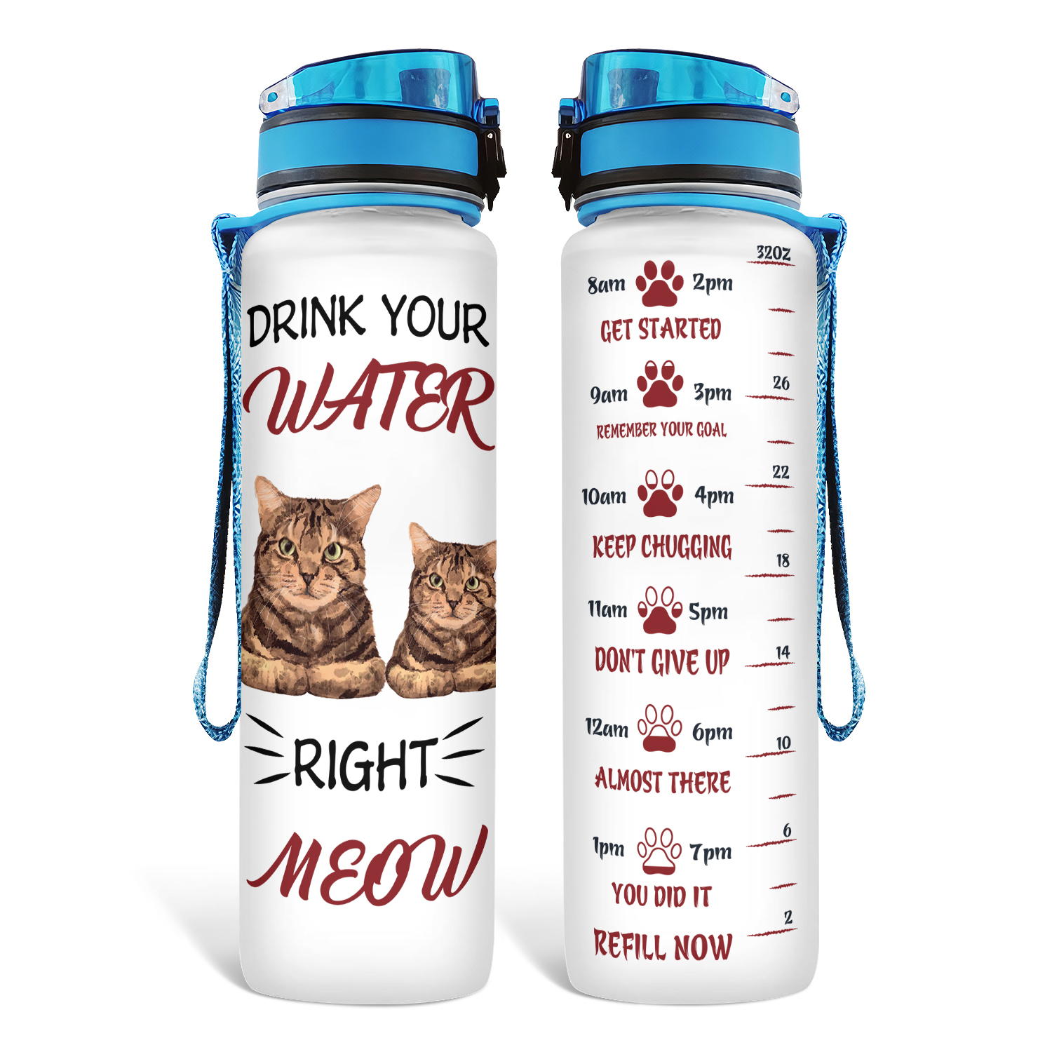 Cute Cat Water Bottle Girl Woman Lovers Hot Stainless Steel Water