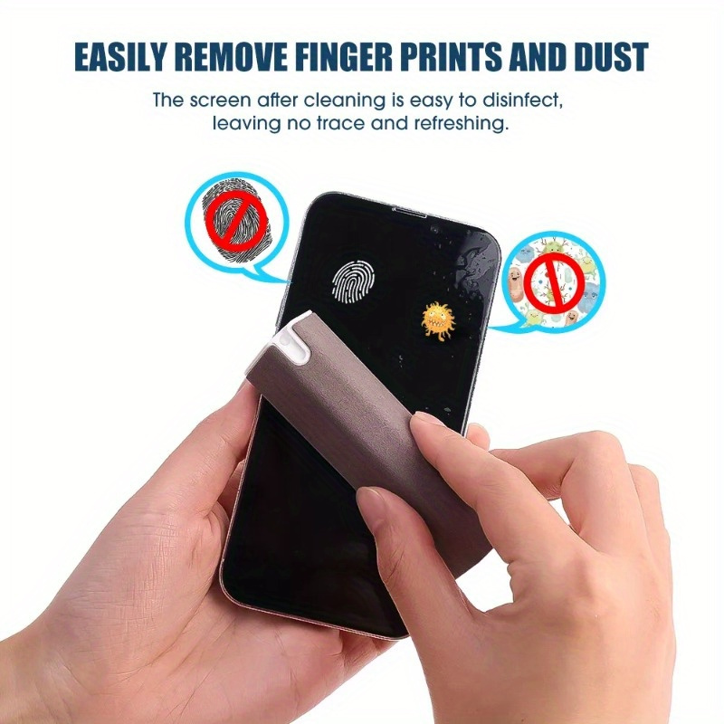 CLICK CLEAN 4PCS All-in-One Screen Cleaner, Fingerprint Proof Screen  Cleaner Spray with Microfiber and Phone Stand for All Phones, Laptop and  Tablet