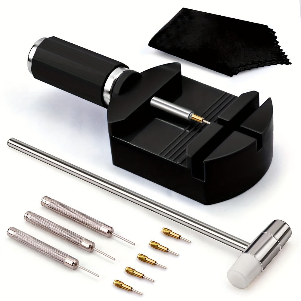 MMOBIEL Kit de herramientas de reparación de joyas de relojero de 16 piezas  con removedor de eslabones de pasador de banda. Abridor de caja trasera