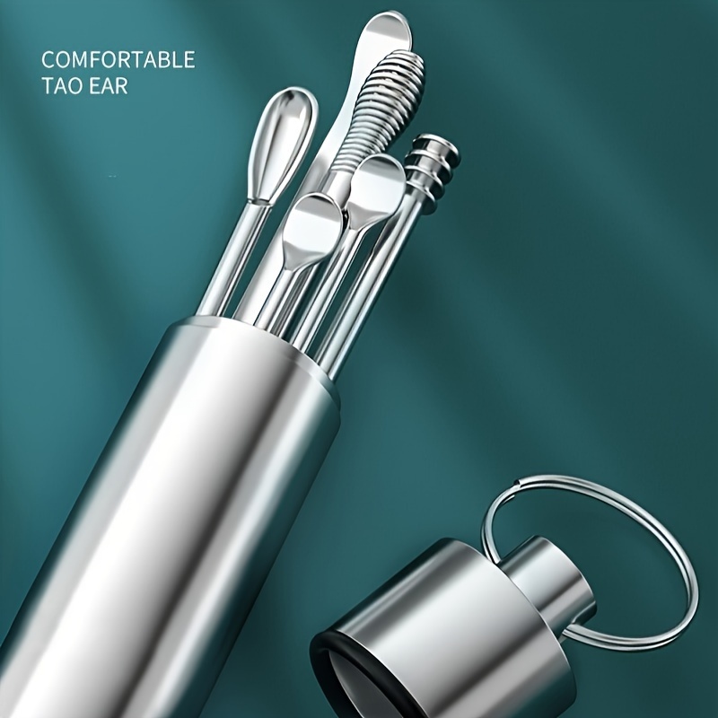 Curette Auriculaire, Cure-oreille Léger à Double Tête En Acier Inoxydable  Pour Femme Pour La Maison