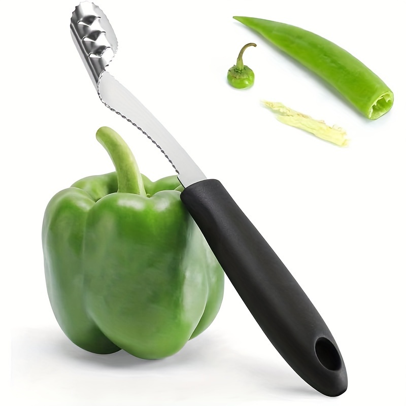 2in1 Pepper Chili Bell Corer Seed Remover Green Pepper - Temu