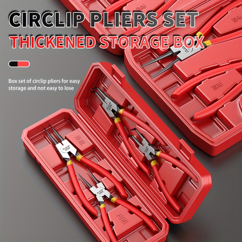 Kit de alicates Knipex para arandelas de retención Circlip - 4 piezas 