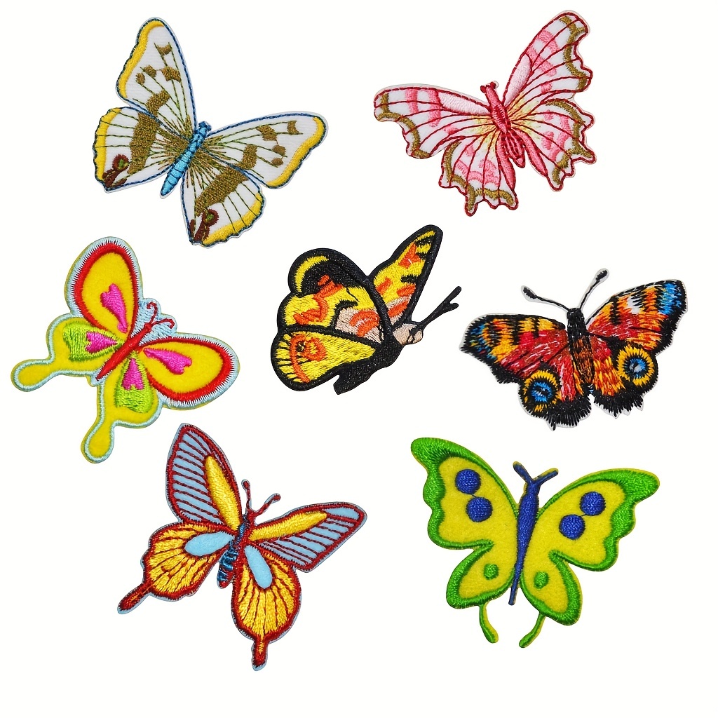 Animal Embroidery Patch Butterfly/tiger Pattern Iron Patches - Temu