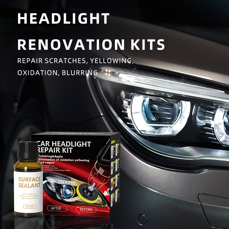 Réparation de phare de voiture Polissage Scratch Remover Outil Oxydation  Remise à neuf Lampe Nettoyage Vitre Nettoyant Hgkj 8