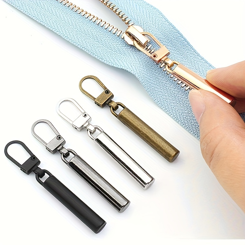 6 Pieces Assorted Size Sewing Bag Zipper Fix Zip Puller/Zipper Slider Head Repair Fix Zipper Removable Rescue Replacement Pack Instant Kit Removable