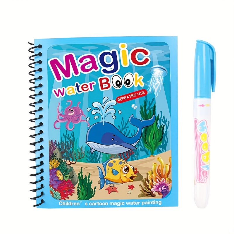 Spaceman Small Car Magic Book, Water Montessori Toys, Reusable Color Book,  Magic Water Painting Book, Painting Toys, Sensory Early Education Children