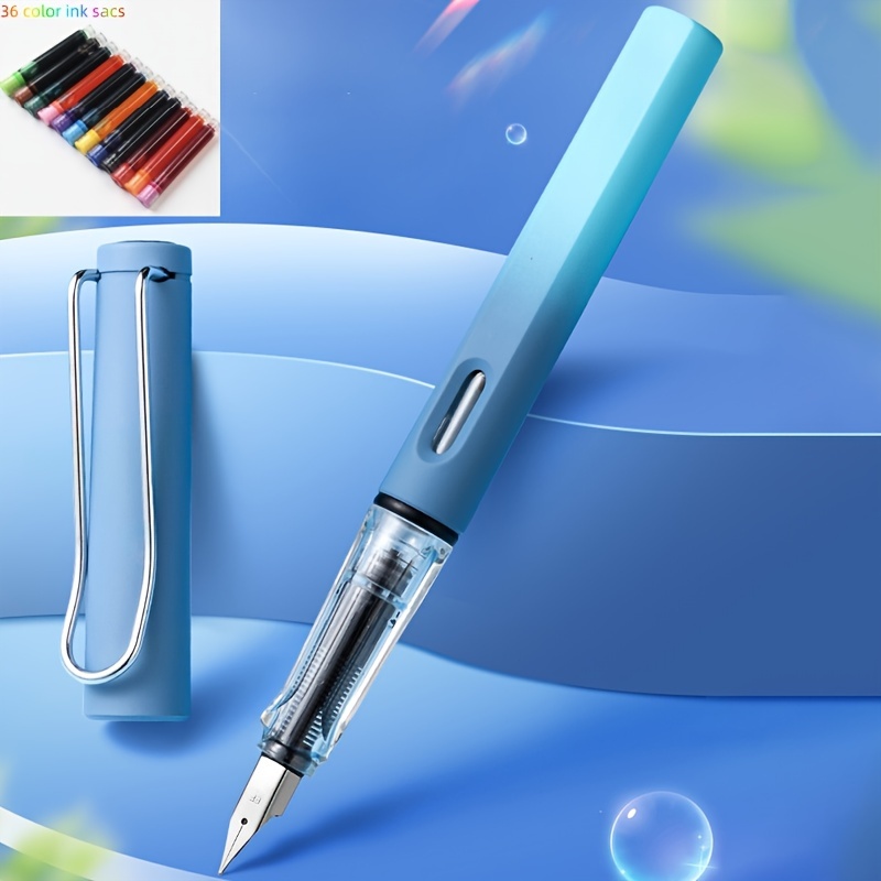 Fountain Pen+ Ink Cartridges Cartoon Shark Shape Fountain - Temu