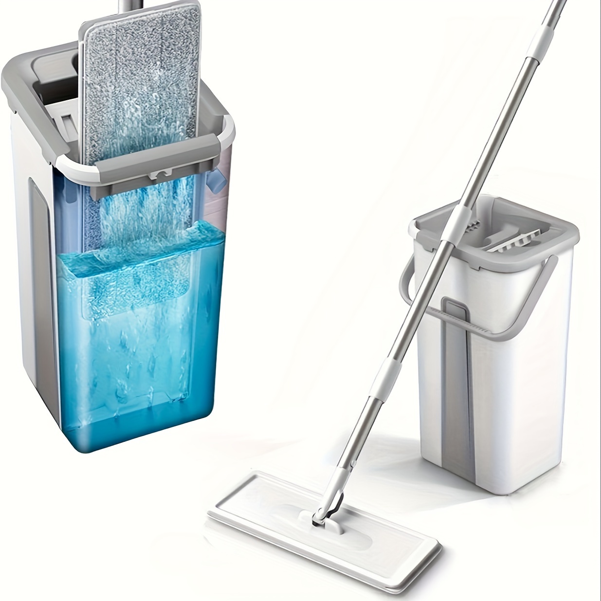 Mopa con pulverizador 3 en 1, herramienta de limpieza para el hogar,  desmontable, con almohadillas de microfibra reutilizables - AliExpress