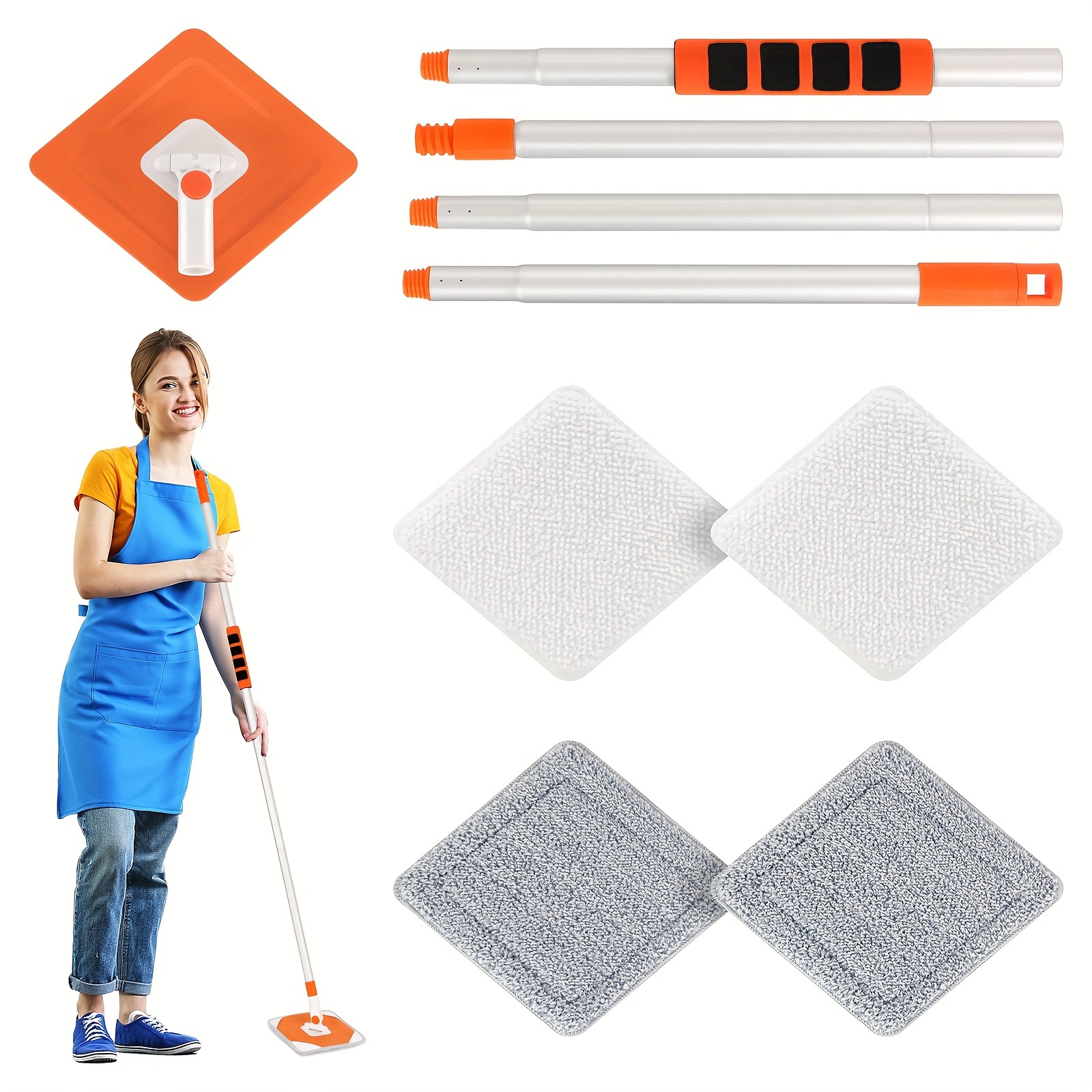 Éponge de nettoyage humide - Réutilisable - Pour nettoyer les plinthes, les  grilles d'aération, le ventilateur de plafond, l'éponge de nettoyage