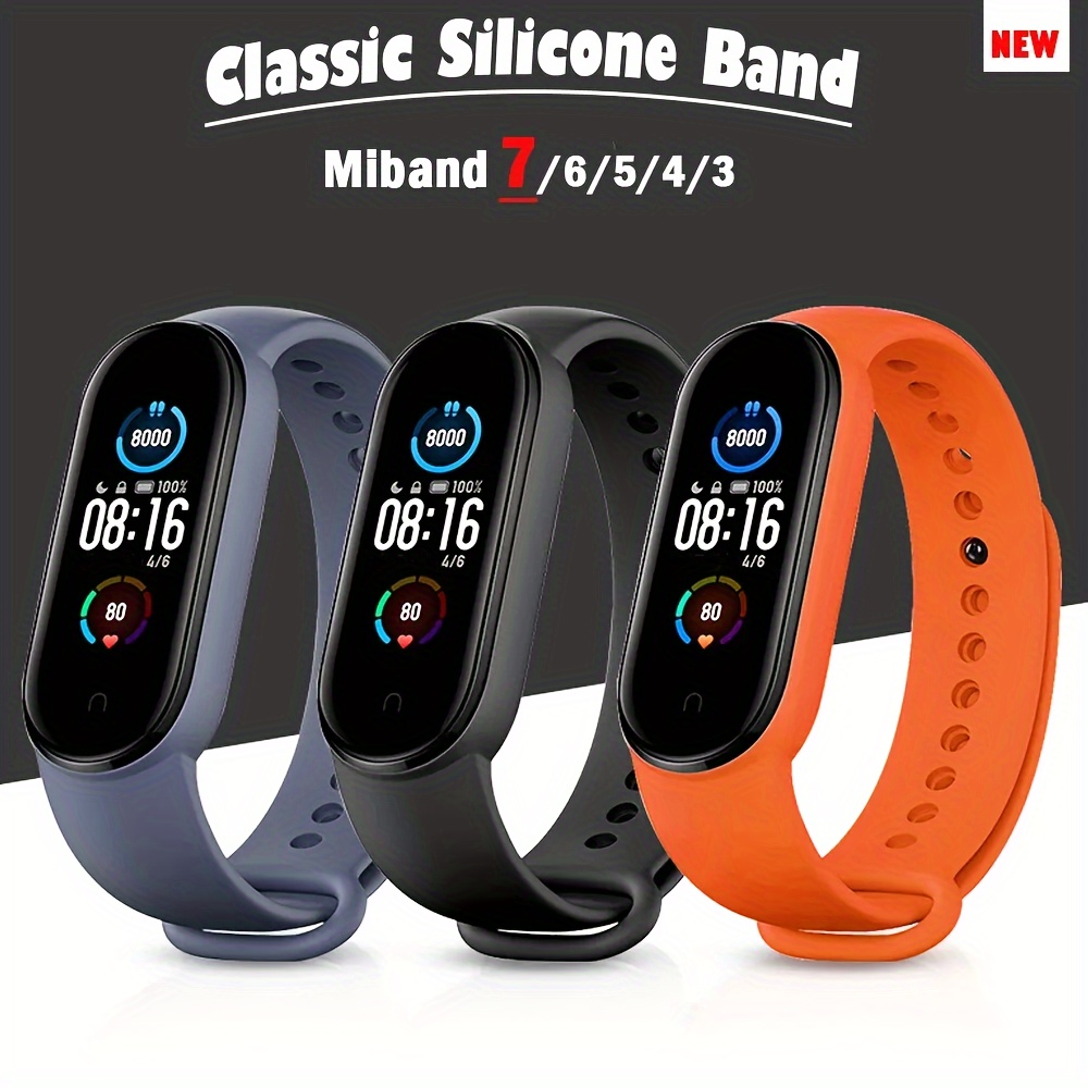 Bracelet en métal pour Mi Band 8 Bracelet Xiaomi Mi Band 8 NFC Silicone  Sport Strap Quick Release Miband 8 SmartWatch Bracelet