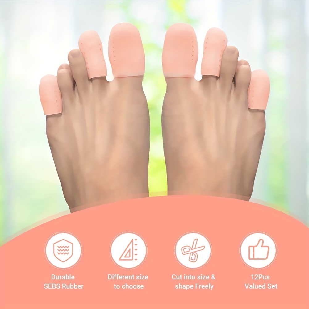 Comprar Protector de dedos de los pies, silicona suave, transpirable,  ampollas, tapa para los dedos, herramienta para el cuidado de los pies,  separadores de dedos antifricción, 10 Uds.
