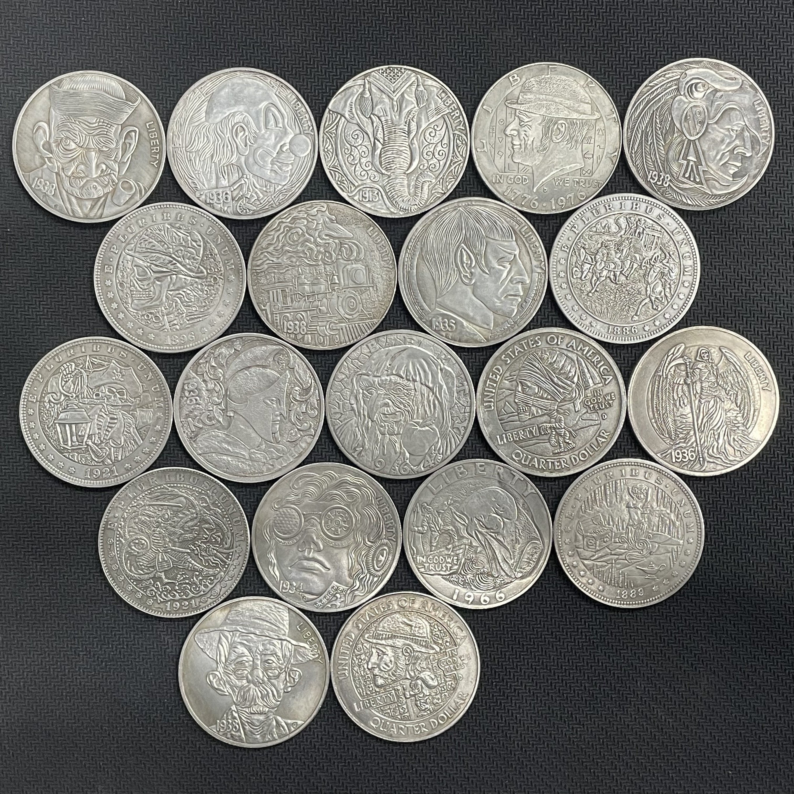 Replica coin A variety of antique creative art patterns wandering coins relief art play with hand coins gift coins