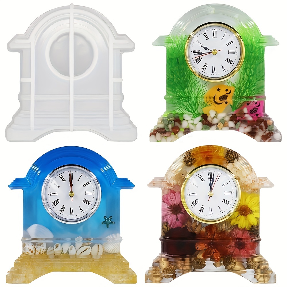 Silicone Clock Resin Making Mold Epoxy Casting Hand Craft Mould Tool  Pointer DIY