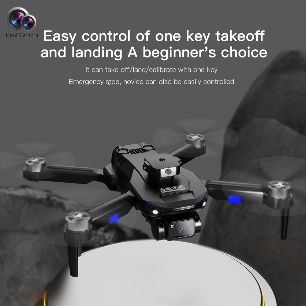  Drone Pro Dron GPS para evitar obstáculos con cámara 4K EIS  para adultos principiantes profesional plegable FPV RC Quadcopter con motor  sin escobillas, retorno automático a casa, selfie, sígueme, : Juguetes