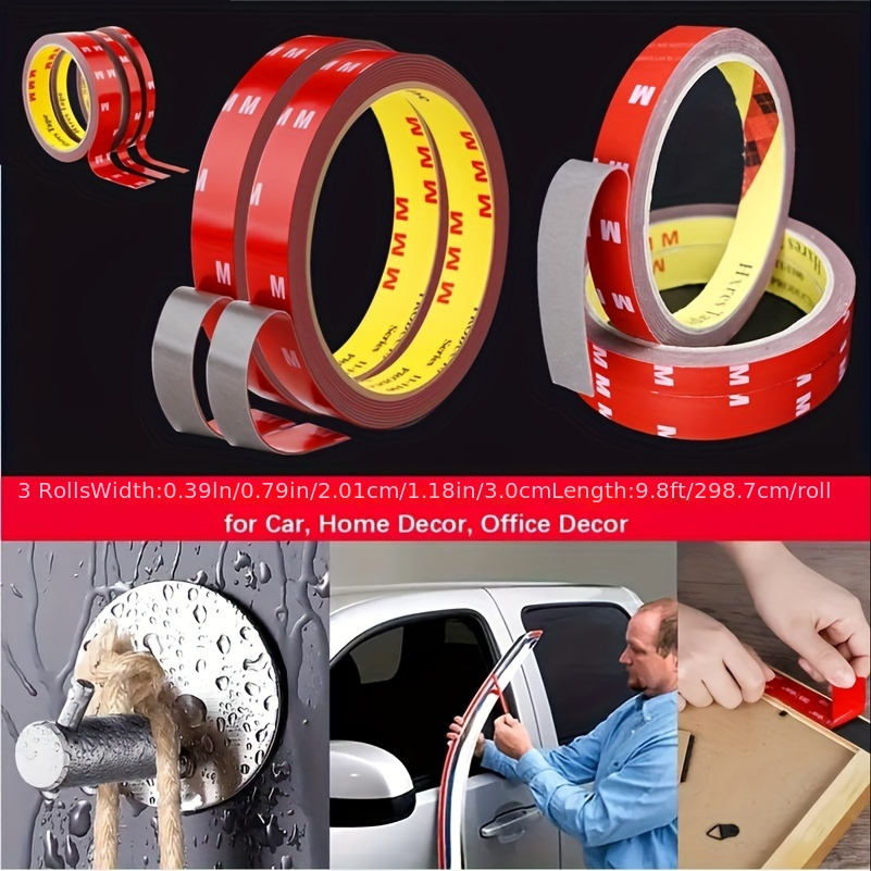 3 Meters/Roll Velcro Tape Self Adhesive Heavy Duty 3M 9448A Tape Adhesive  Hook and Loop Tape Fastener Home Decor/Car Decor/Party Decor Mounting Tape