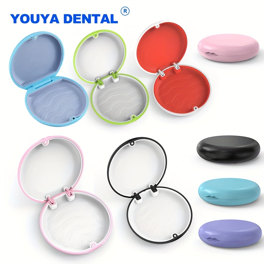 Portable Retainer Case Multiple Colors Dental Retainer Box Denture Tray Box  Women Men: شراء أفضل المنتجات في المتجر الإلكتروني Coolbe