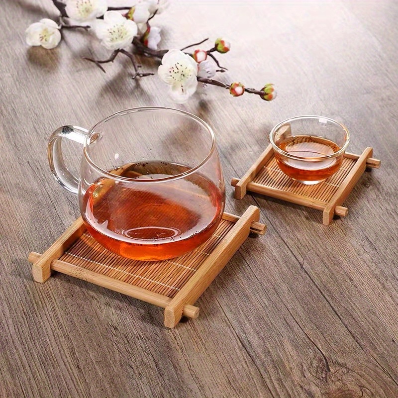 Bamboo Wooden Coasters Suits Minimalist Creative Tea - Temu