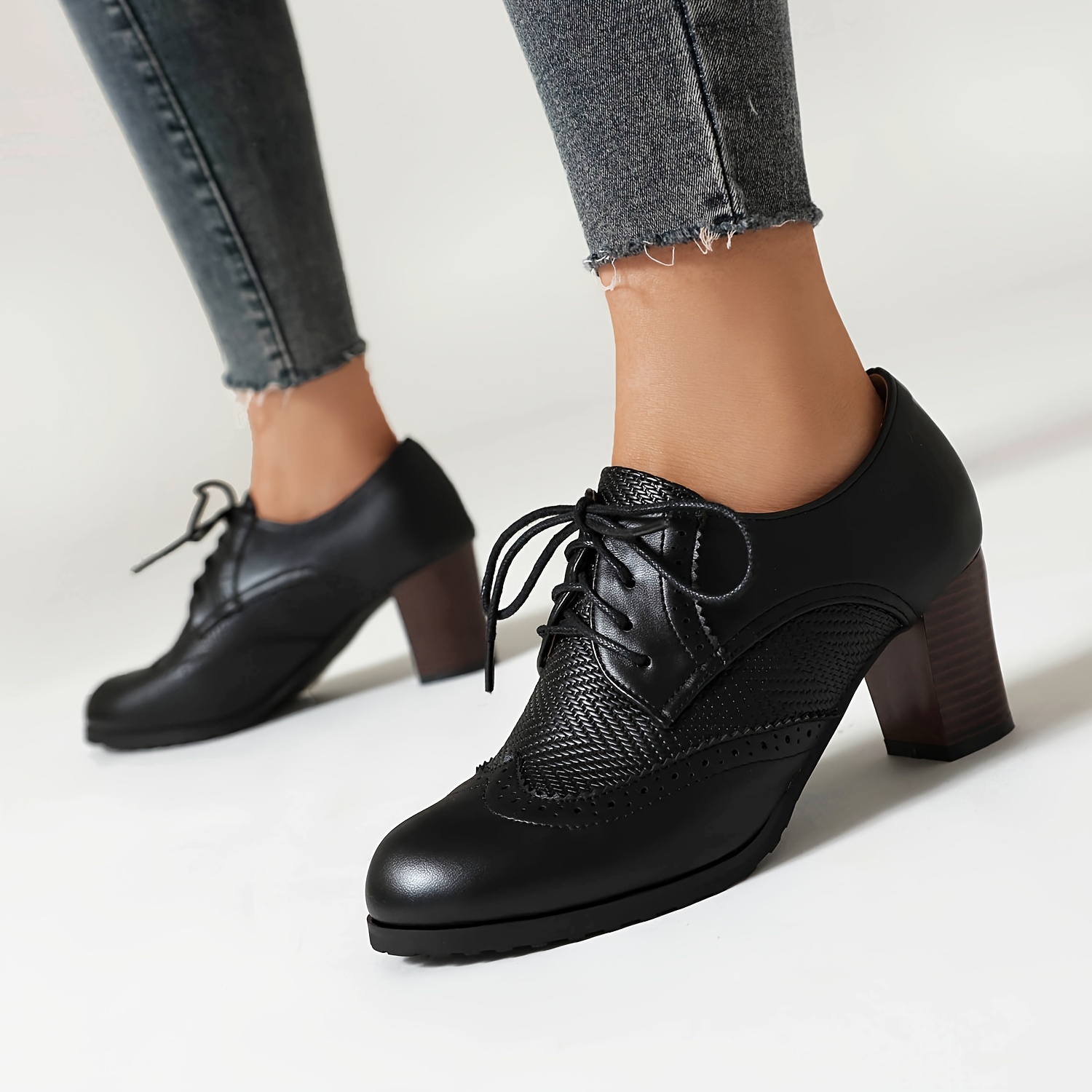 Zapatos Brogue Mujer Temu